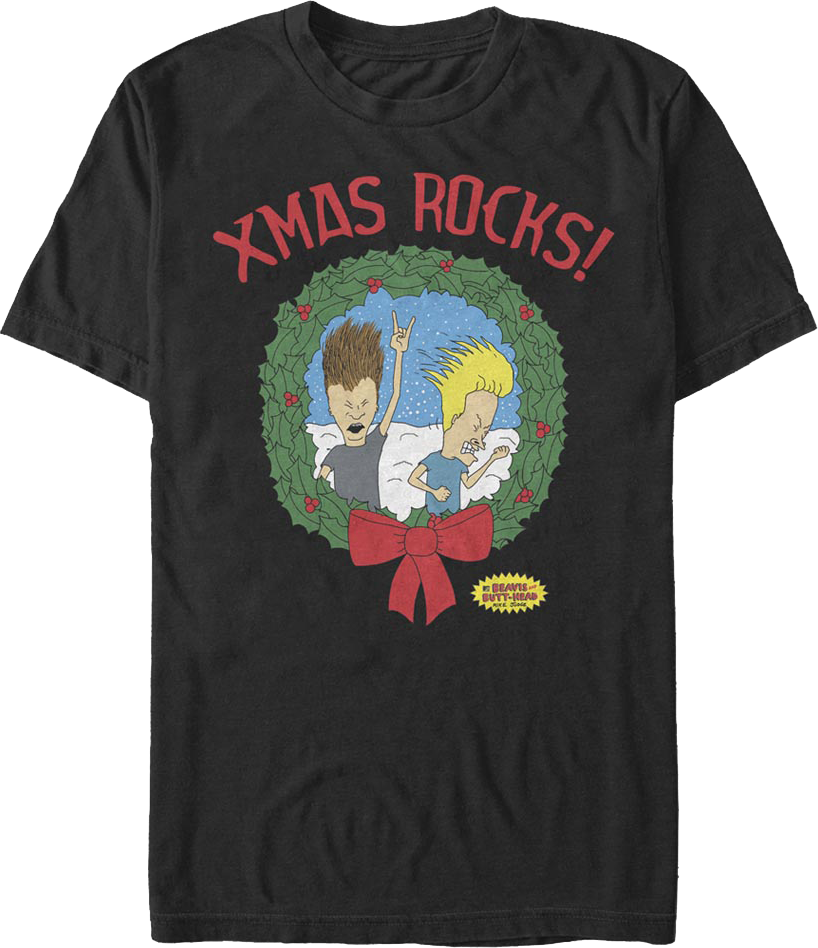 Black Xmas Rocks Beavis And Butt-Head T-Shirt product image 1