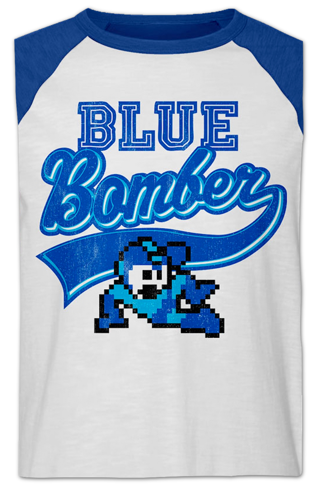 Blue Bomber Sports Logo Mega Man Raglan Baseball Shirt product image 2