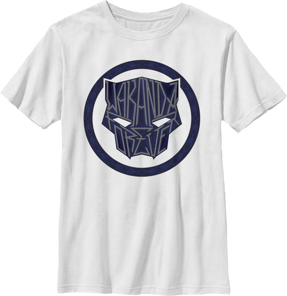 Boys Youth Black Panther Wakanda Forever Text Marvel Comics product image 1