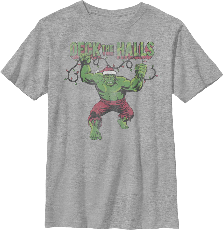 Boys Youth Incredible Hulk Deck The Halls Marvel Comics product image 1