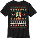 Boys Youth Luigi And Mario Faux Ugly Christmas Sweater product image 1