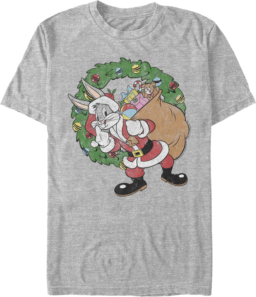 Bugs Bunny Santa Claus Looney Tunes T-Shirt product image 1