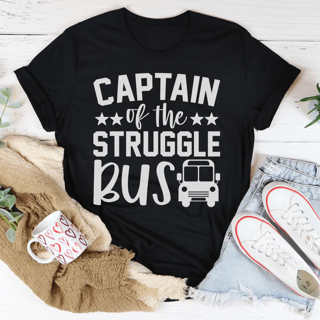 Busy Mom Humor Graphic T-Shirt – "Captain Of The Struggle product image 3