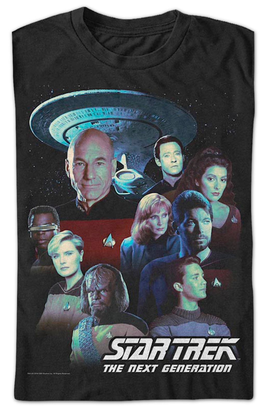 Cast Collage Star Trek The Next Generation T-Shirt product image 2