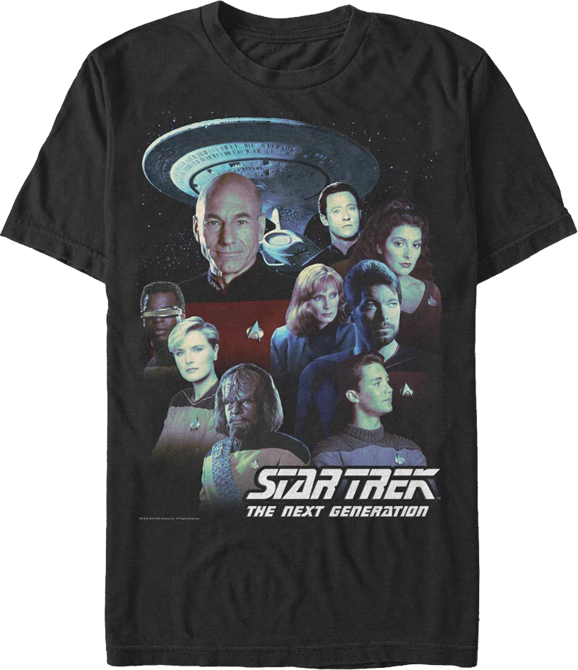 Cast Collage Star Trek The Next Generation T-Shirt product image 1