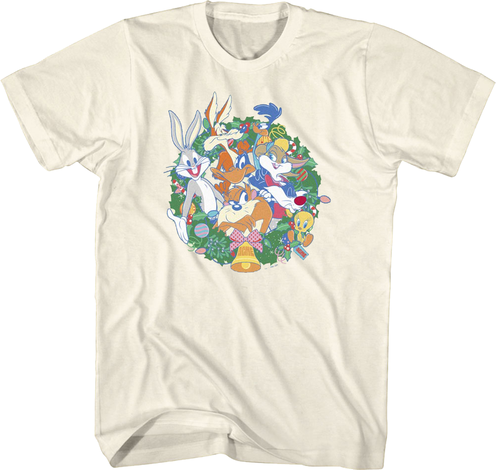 Christmas Wreath Looney Tunes T-Shirt product image 1