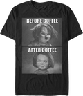 Chucky Before And After Coffee Child's Play T-Shirt product image 1