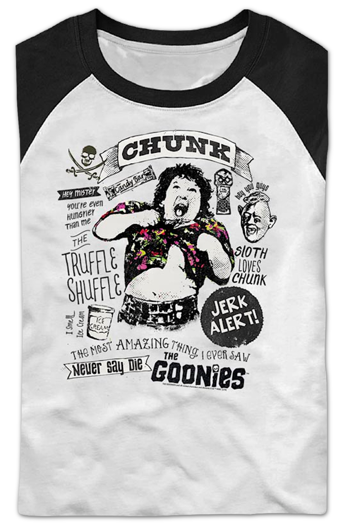 Chunk Collage Goonies Raglan Baseball Shirt product image 2