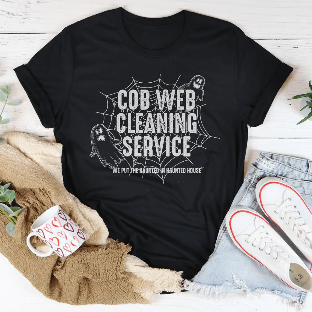Cob Web Cleaning Service Tee product image 3