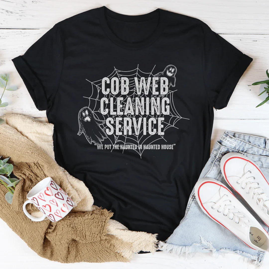 Cob Web Cleaning Service Tee product image 3