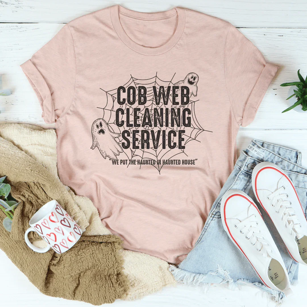 Cob Web Cleaning Service Tee product image 4