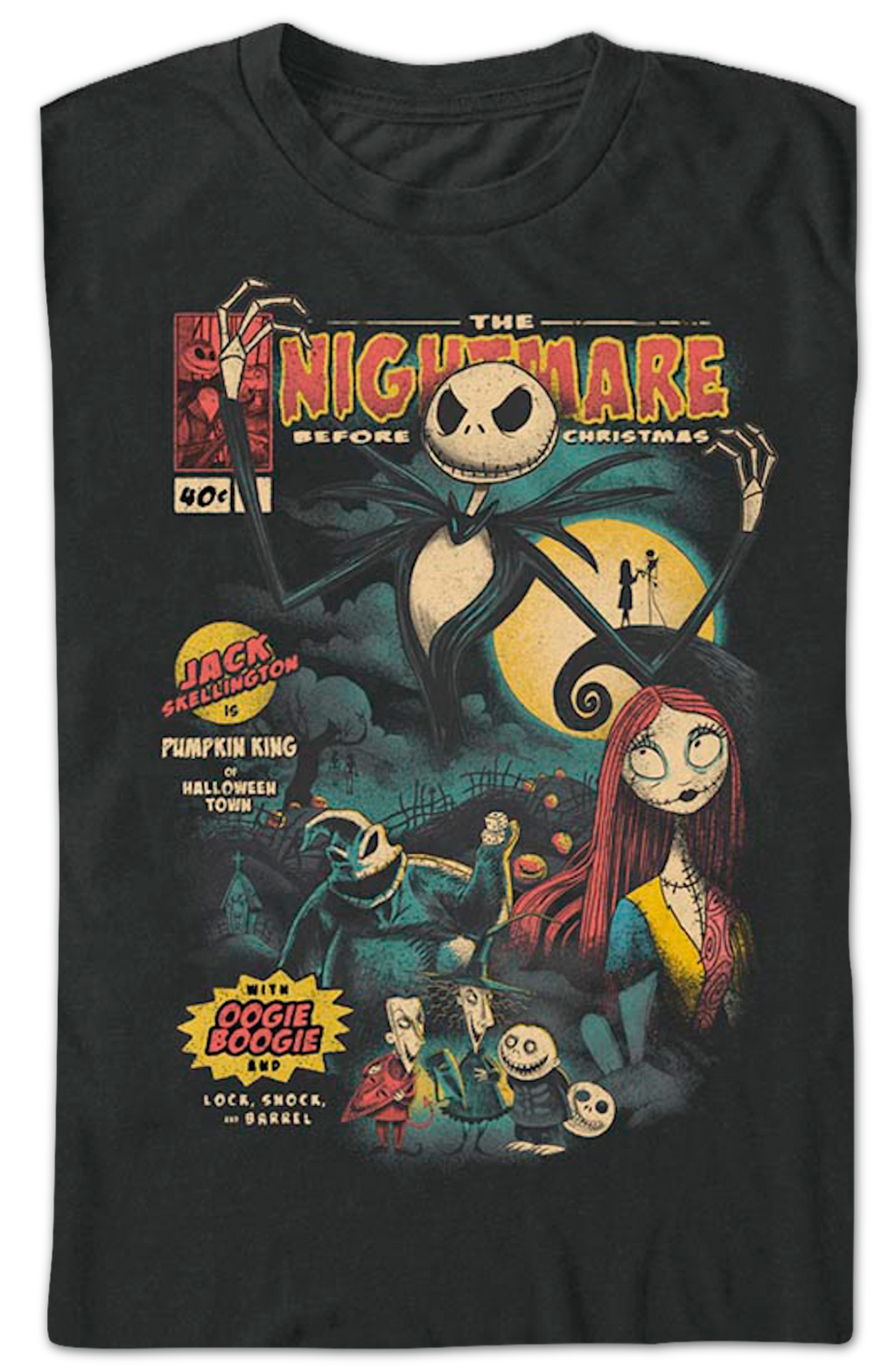 Comic Book Cover Nightmare Before Christmas T-Shirt product image 2