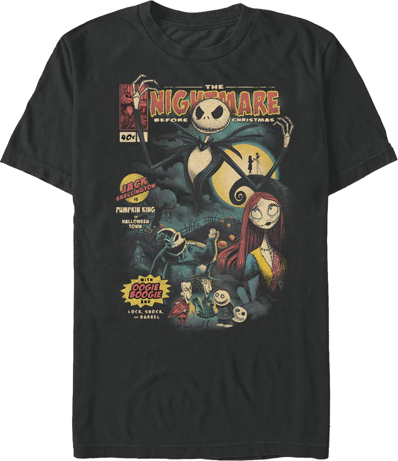 Comic Book Cover Nightmare Before Christmas T-Shirt product image 1