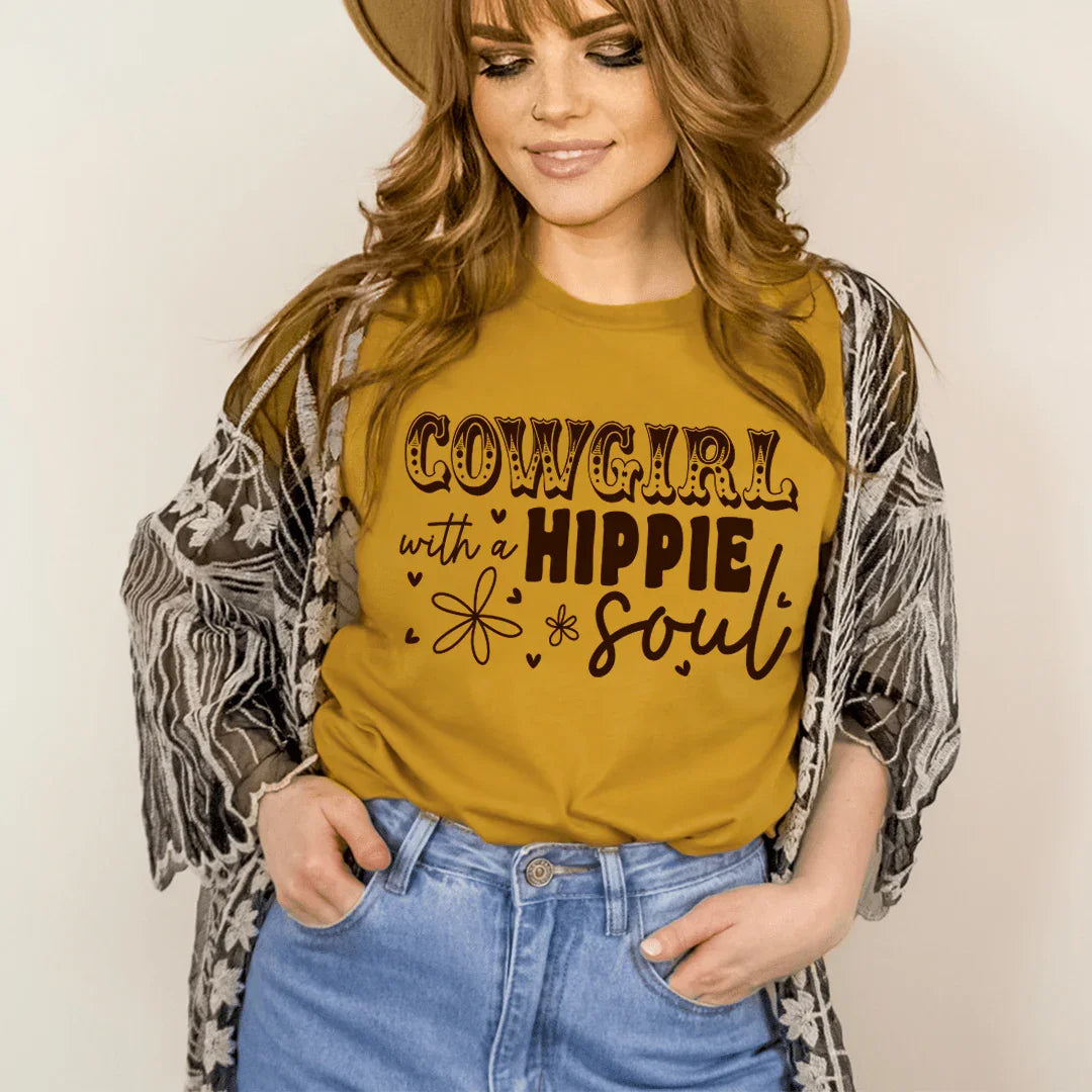 Cowgirl With Hippie Soul Tee product image 1