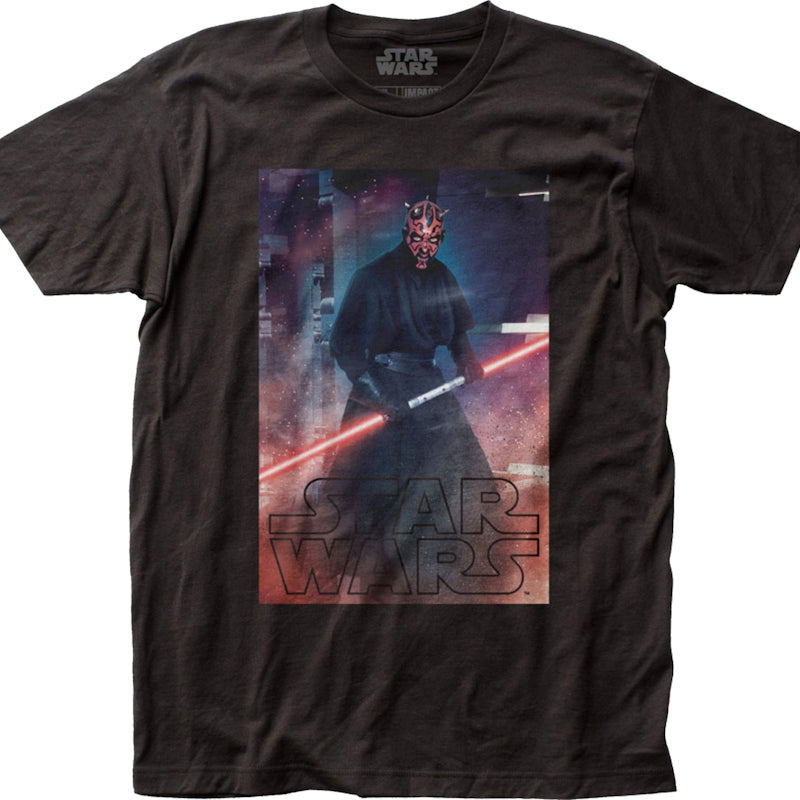 Darth Maul Double-Bladed Lightsaber Star Wars T-Shirt product image 1