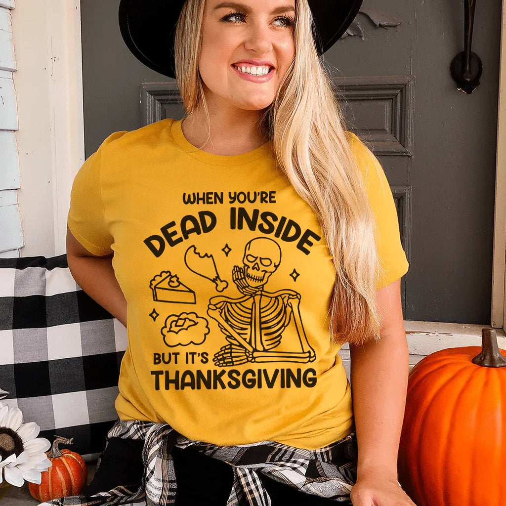 Dead Inside But It's Thanksgiving Tee product image 3