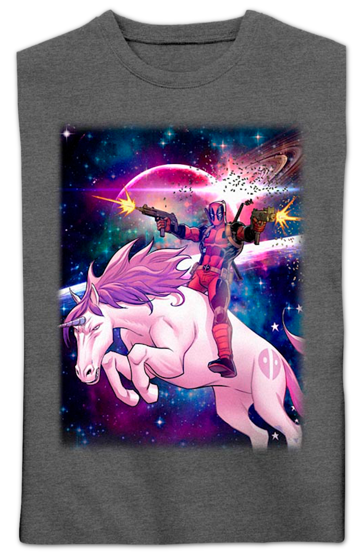 Deadpool Riding A Unicorn Marvel Comics Sweatshirt product image 2