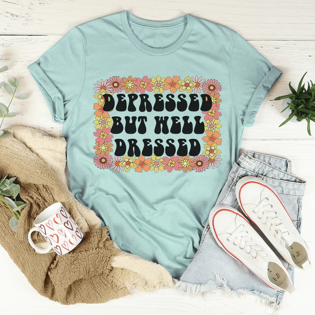 Depressed But Well Dressed Tee product image 4