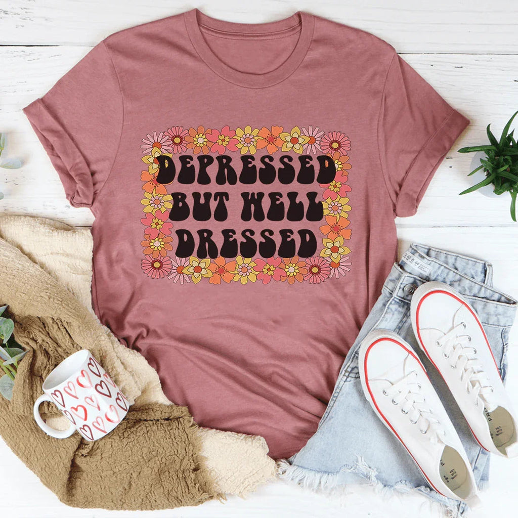 Depressed But Well Dressed Tee product image 2
