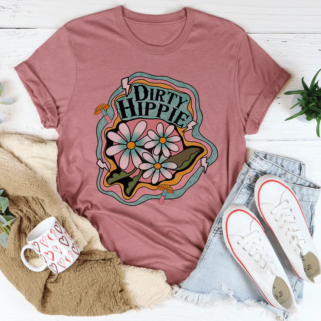 Boho Retro Vibe Shirt – "Dirty Hippie" Vintage Graphic Tee product image 2