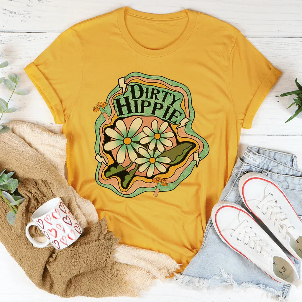 Boho Retro Vibe Shirt – "Dirty Hippie" Vintage Graphic Tee product image 3