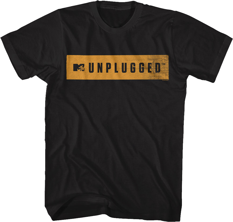 Distressed Unplugged Banner MTV Shirt product image 1