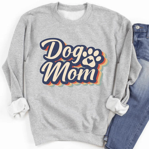 "Dog Mom" – Cozy Pet Lover Fleece Crewneck Sweatshirt product image 1