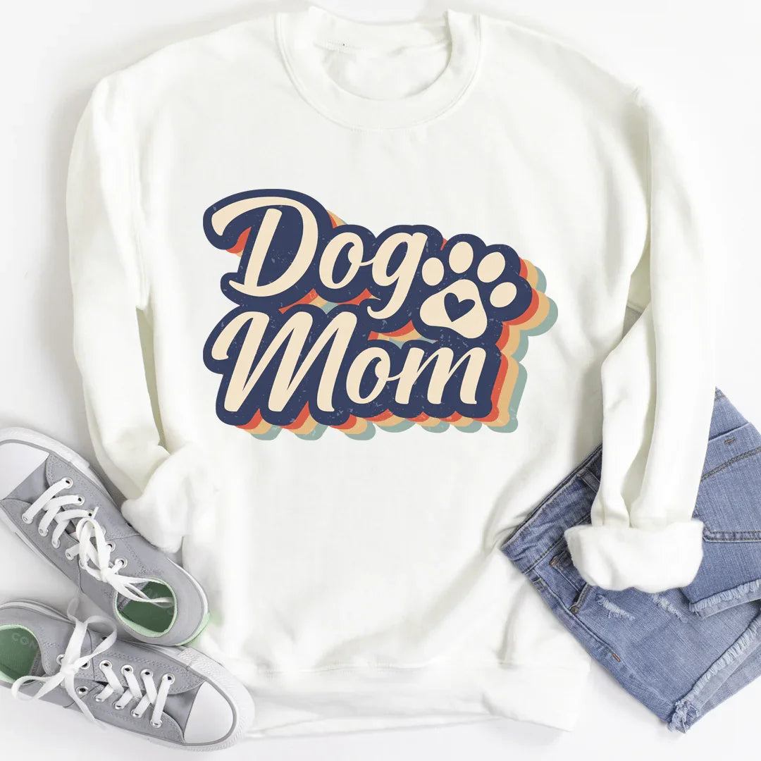 "Dog Mom" – Cozy Pet Lover Fleece Crewneck Sweatshirt product image 2