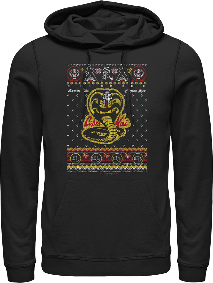 Dojo Logo Faux Ugly Christmas Sweater Cobra Kai Hoodie product image 2