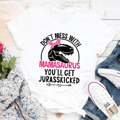 "Don't Mess With Mamasaurus" – Funny Motherhood Graphic product image 1