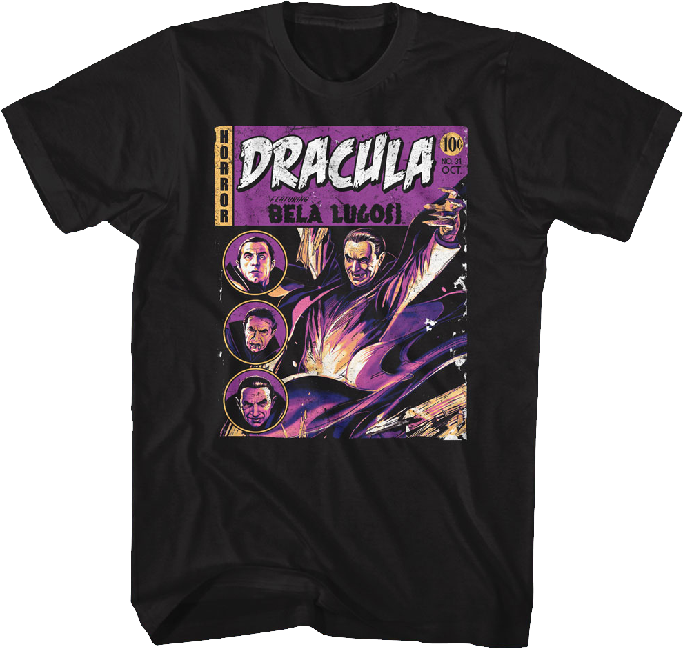Dracula Comic Book Cover Bela Lugosi T-Shirt product image 1