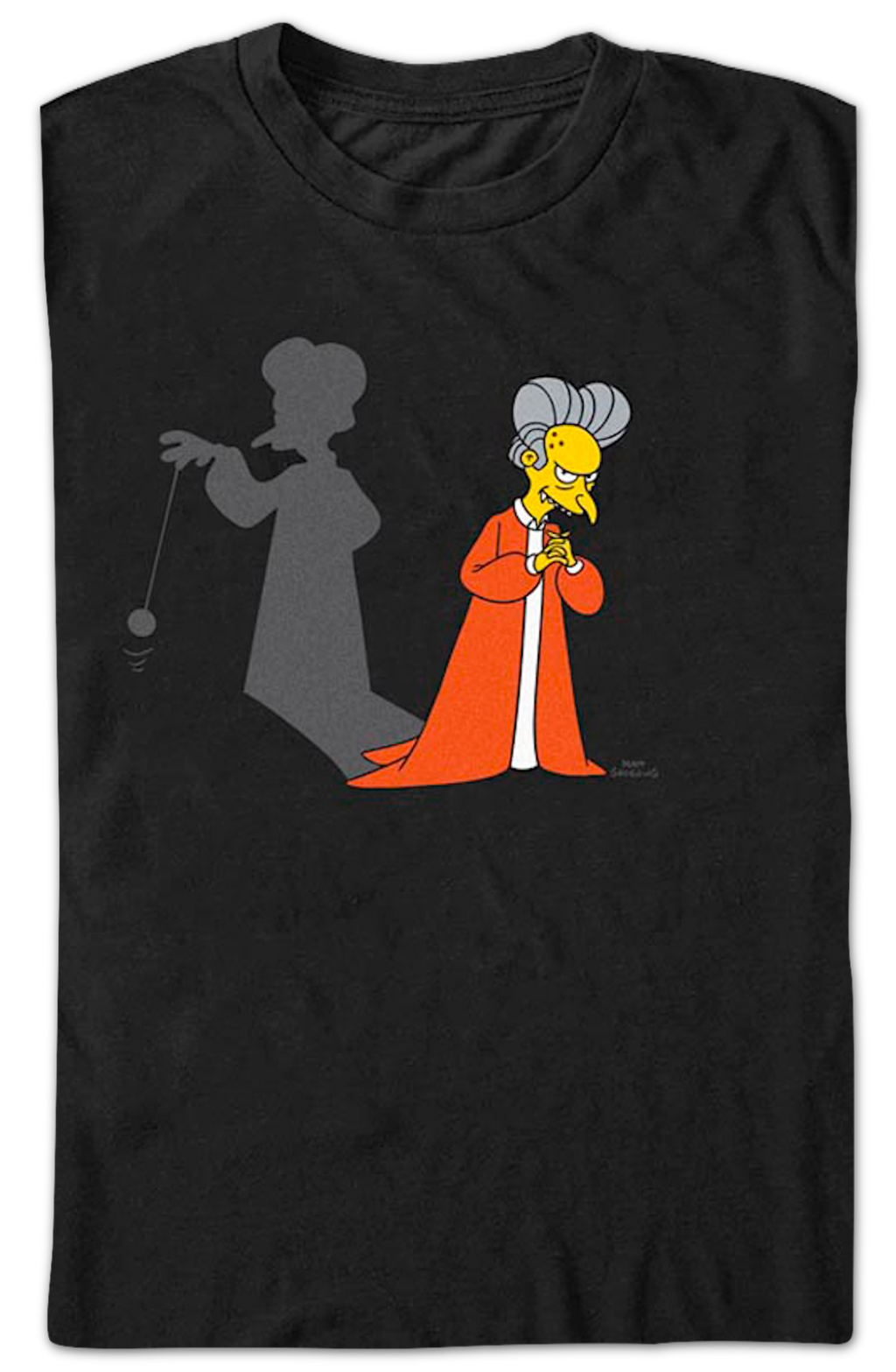 Count Burns Shadow The Simpsons T-Shirt product image 2