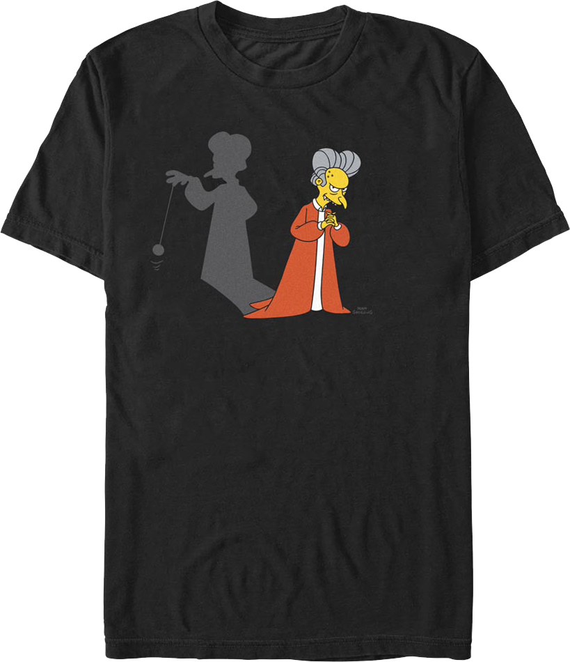 Count Burns Shadow The Simpsons T-Shirt product image 1