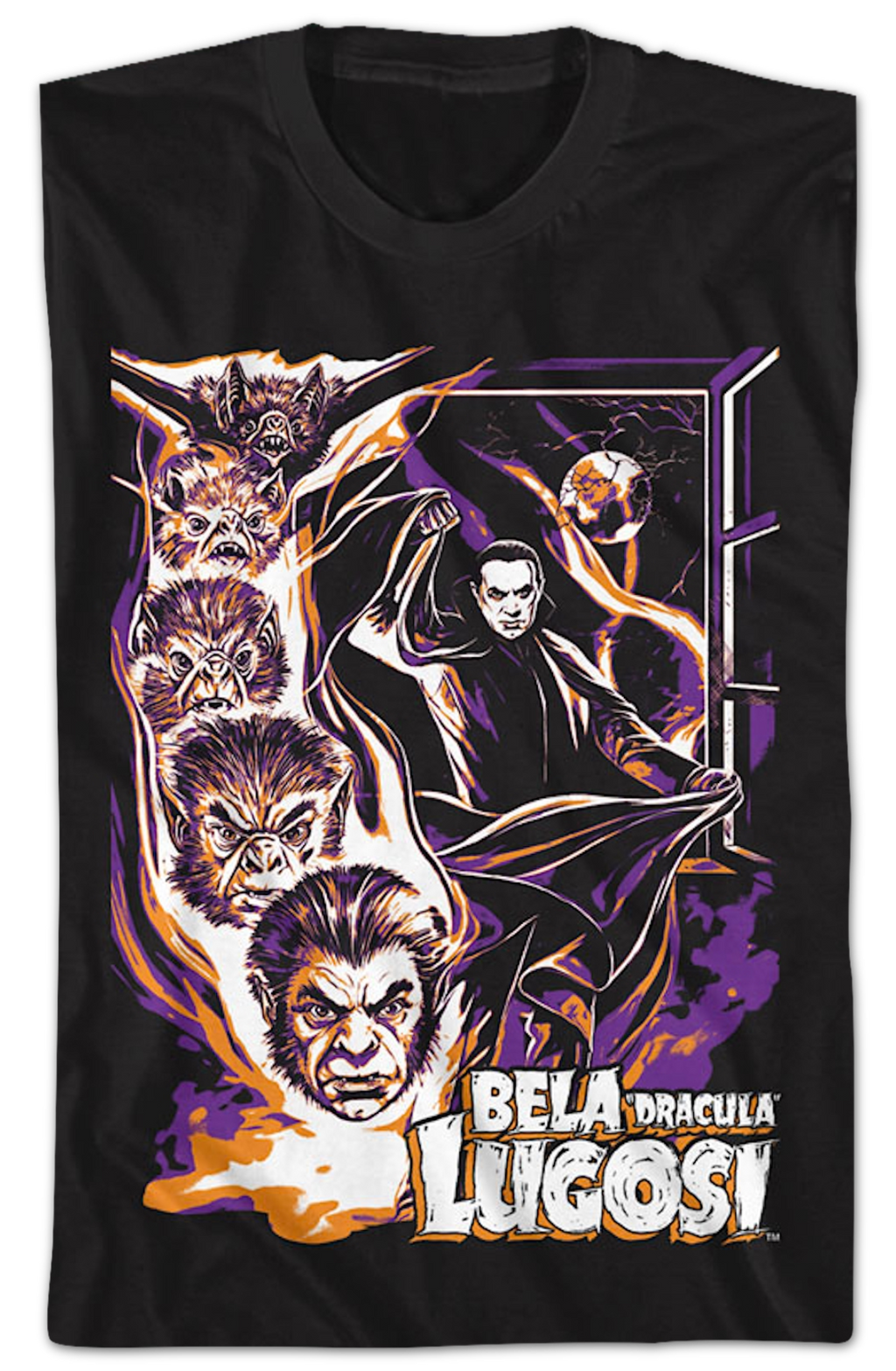 Dracula Vampire Bat Bela Lugosi T-Shirt product image 2
