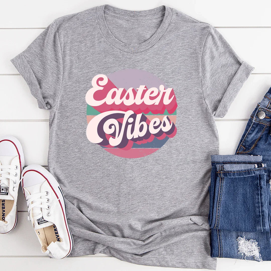 Pastel Spring Holiday Graphic T-Shirt – "Easter Vibes" product image 2