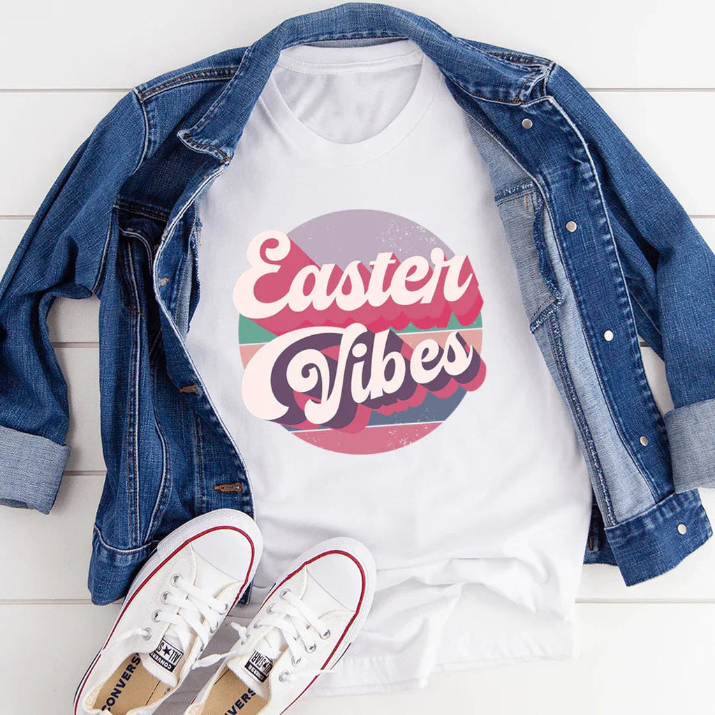 Pastel Spring Holiday Graphic T-Shirt – "Easter Vibes" product image 1