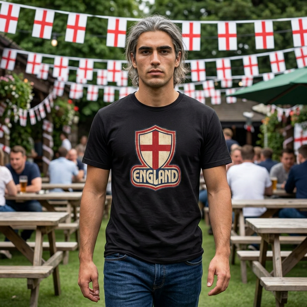 England Retro St George Cross T-Shirt