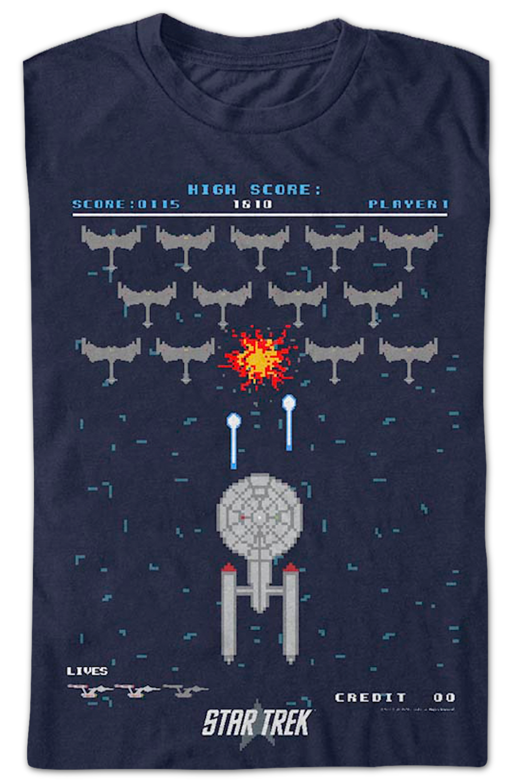 Enterprise Invaders Star Trek T-Shirt product image 2