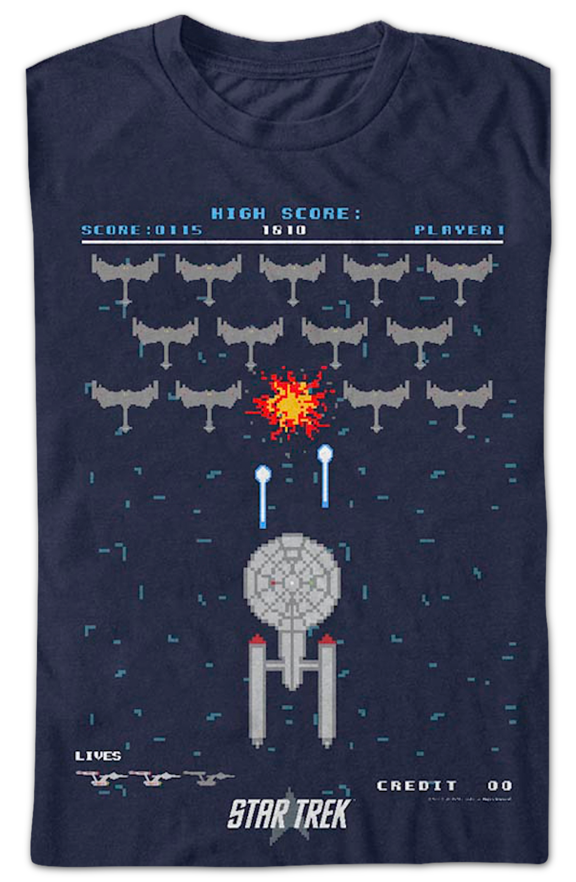 Enterprise Invaders Star Trek T-Shirt product image 2