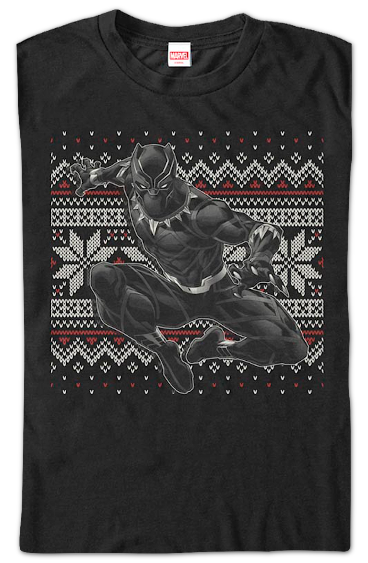 Faux Ugly Black Panther Christmas Sweater Marvel Comics product image 2