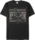 Faux Ugly Black Panther Christmas Sweater Marvel Comics product image 1