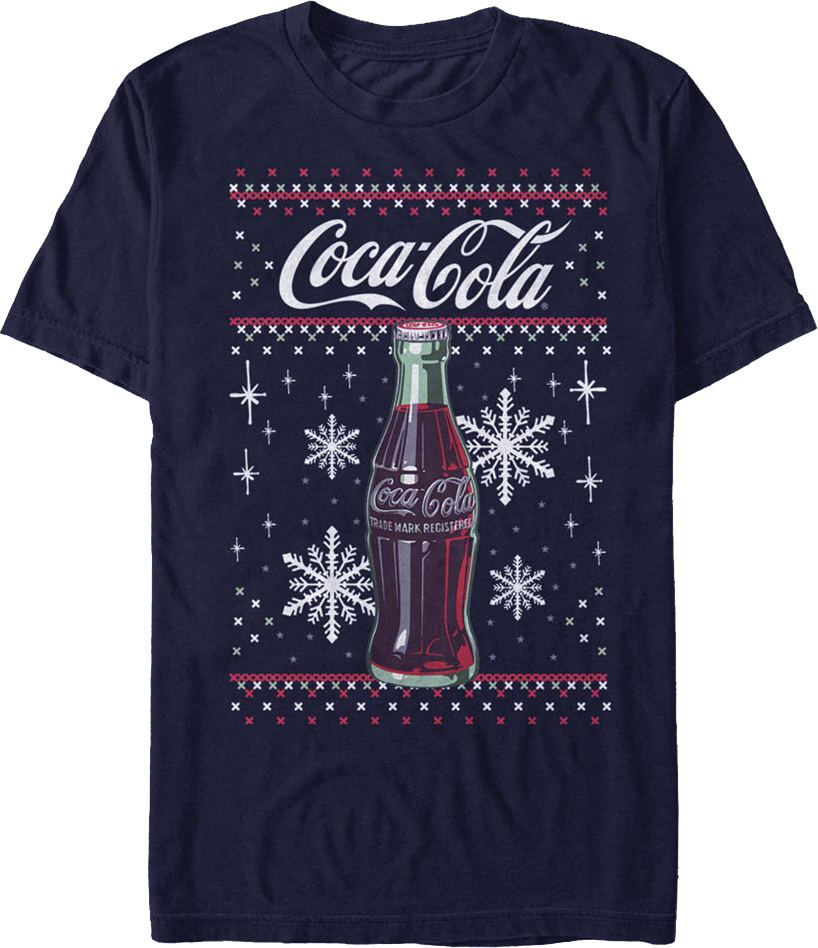 Faux Ugly Christmas Sweater Coca-Cola T-Shirt product image 1