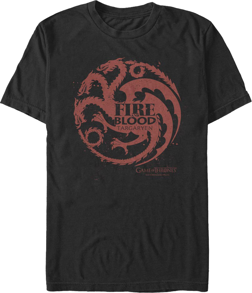 Fire And Blood Game Of Thrones T-Shirt product image 1