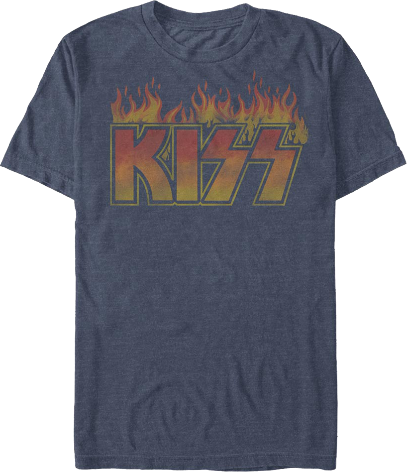 Flaming Logo KISS T-Shirt product image 1