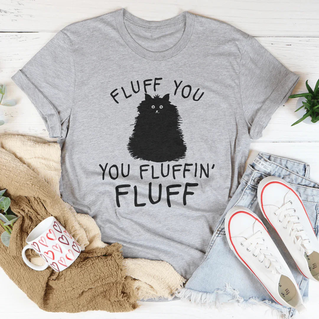 Sassy Cat Lover Crewneck Top – "FLUFF YOU FLUFFIN' product image 1