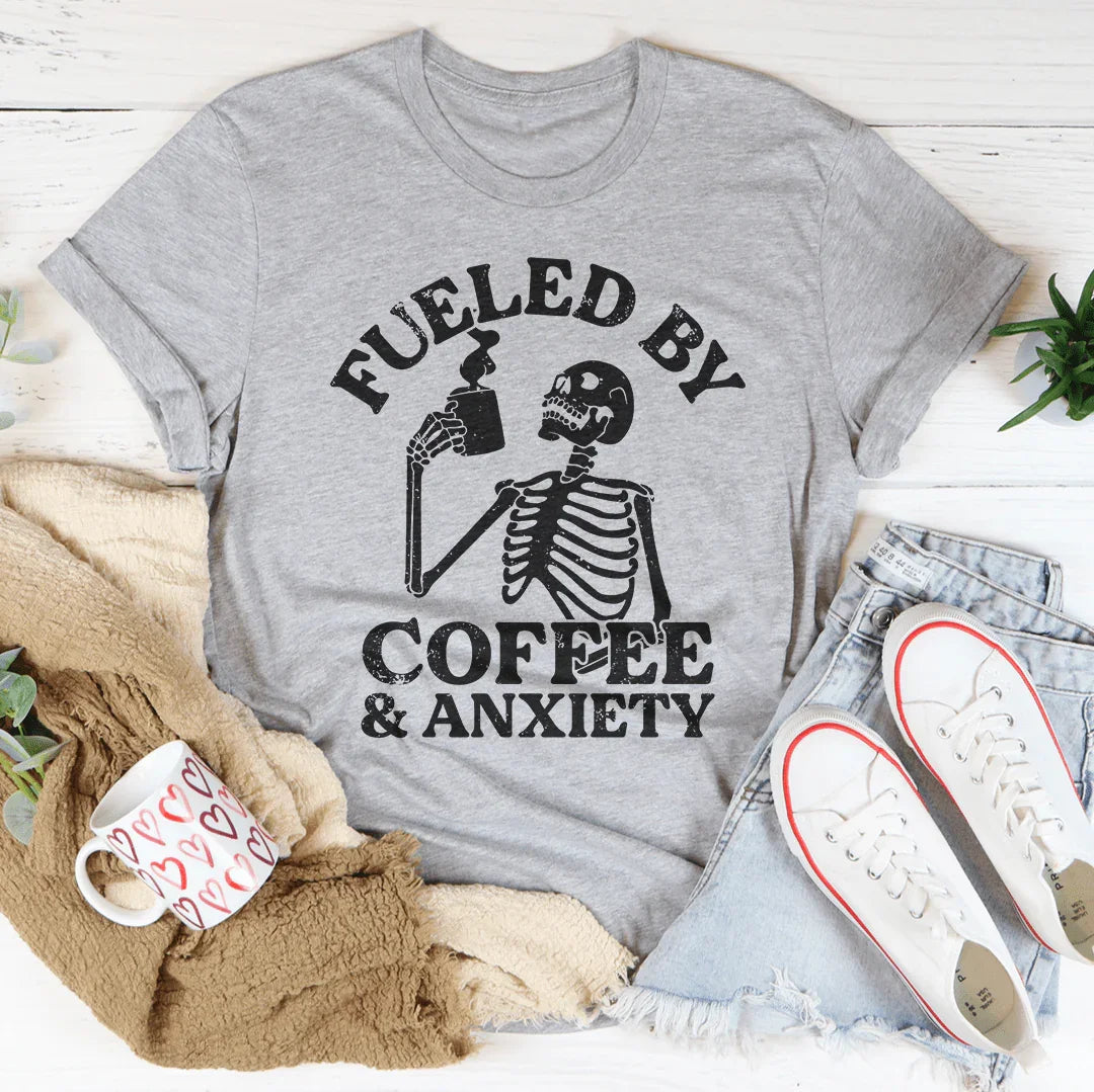 Fueled By Coffee & Anxiety Tee product image 2