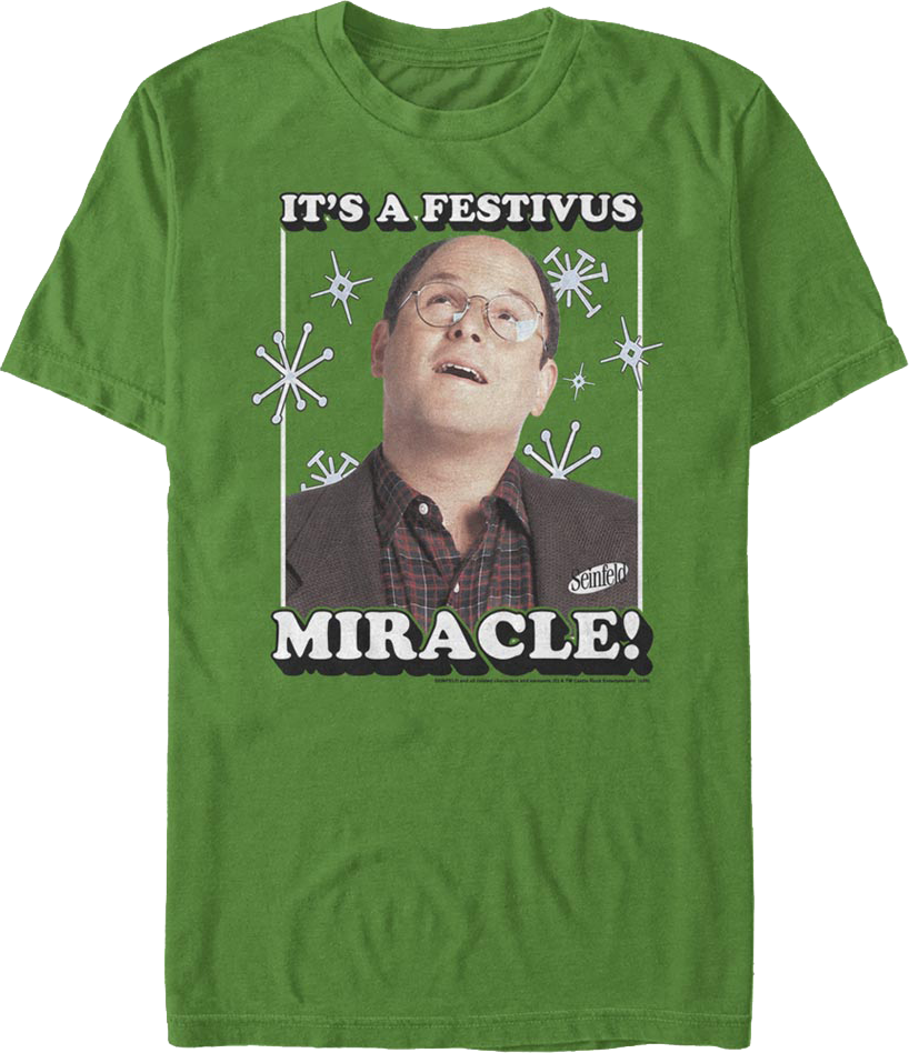 George Costanza It's A Festivus Miracle Seinfeld T-Shirt product image 1