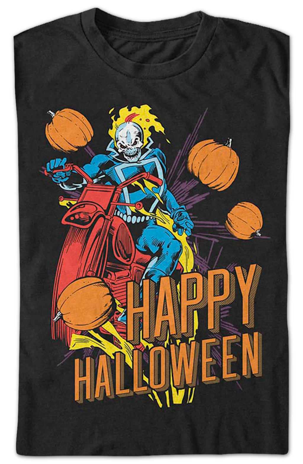 Ghost Rider Happy Halloween Marvel Comics T-Shirt product image 2