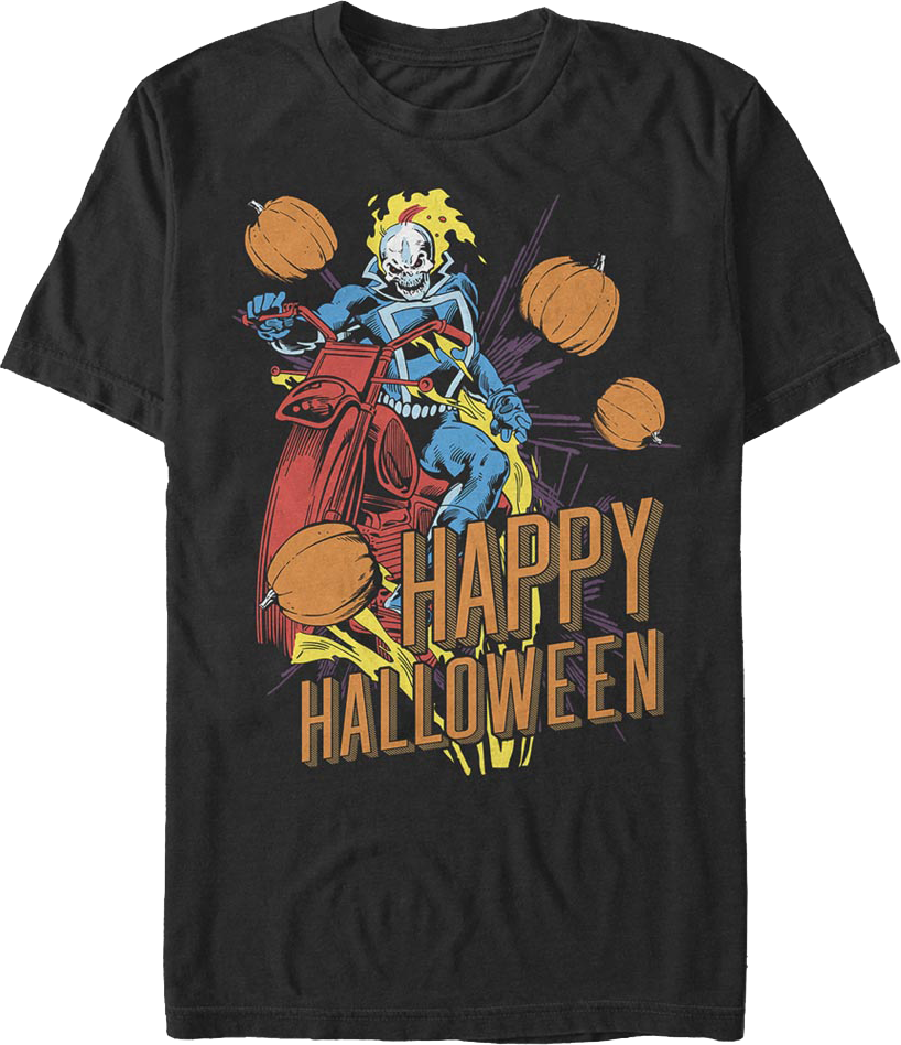 Ghost Rider Happy Halloween Marvel Comics T-Shirt product image 1