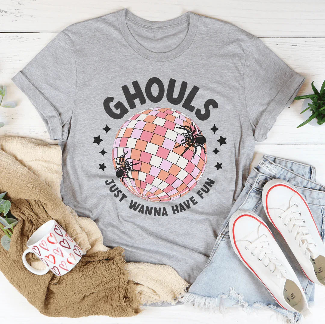 Ghouls Just Wanna Have Fun Retro Tee product image 4